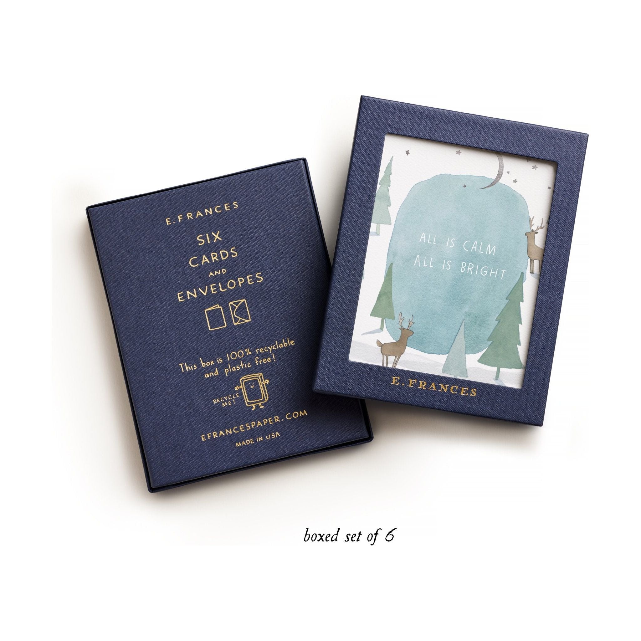 All Is Calm | Set of 6 Holiday Cards *