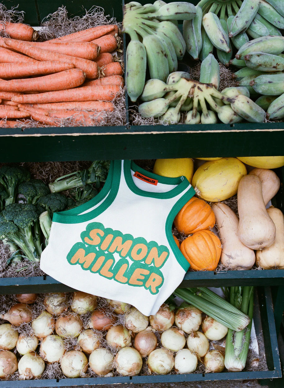 SIMONMILLER Simon Miller Dibby Logo Tank Gummy Green