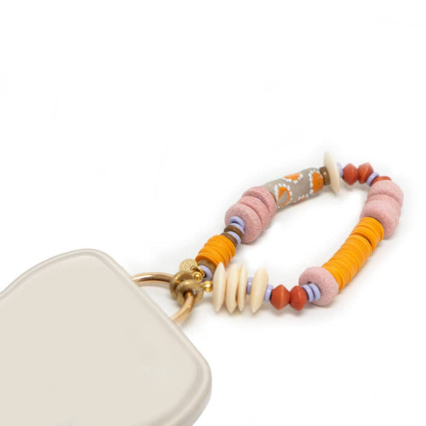 By Lilla Bag Charm Keychain in Beaded Vitamin C