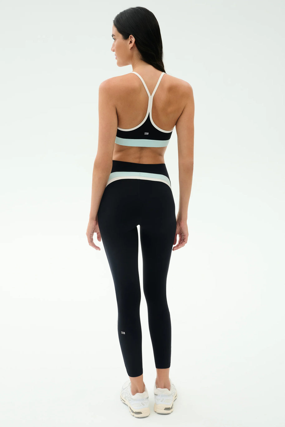 Emerson Airweight High Waist Legging | Black & Ice