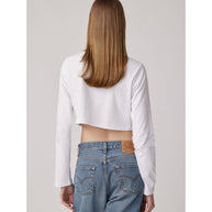 Long sleeve white crop top - clyque 