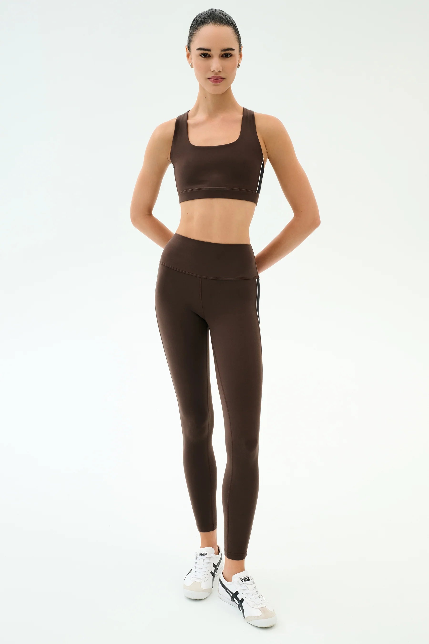 Margot Rigor Legging | Dark Chocolate & Black