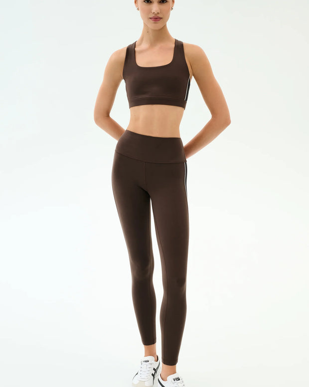 Margot Rigor Legging | Dark Chocolate & Black