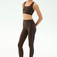 Margot Rigor Legging | Dark Chocolate & Black