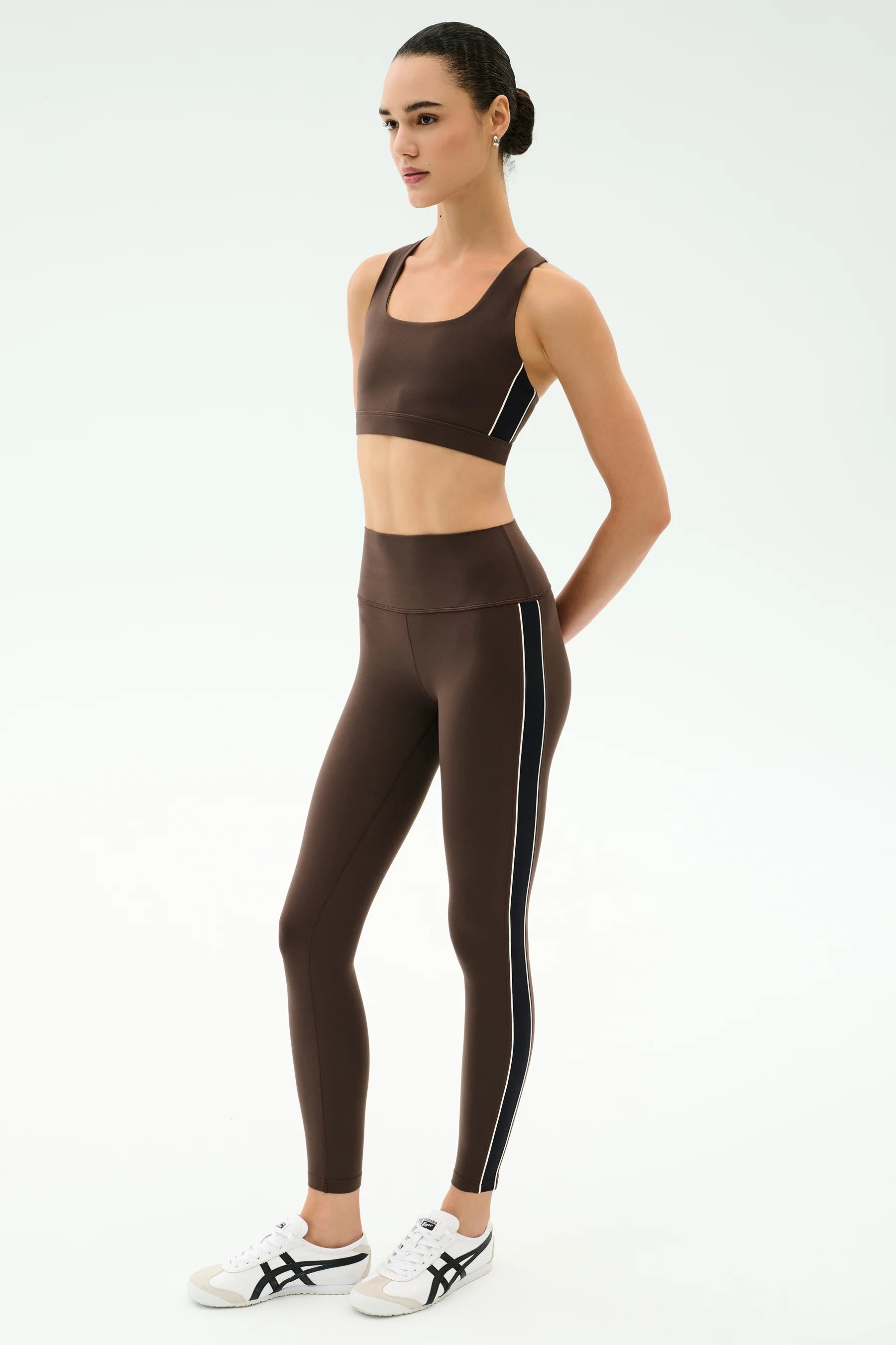 Margot Rigor Legging | Dark Chocolate & Black