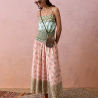 Lucent Drop Waist Maxi Dress
