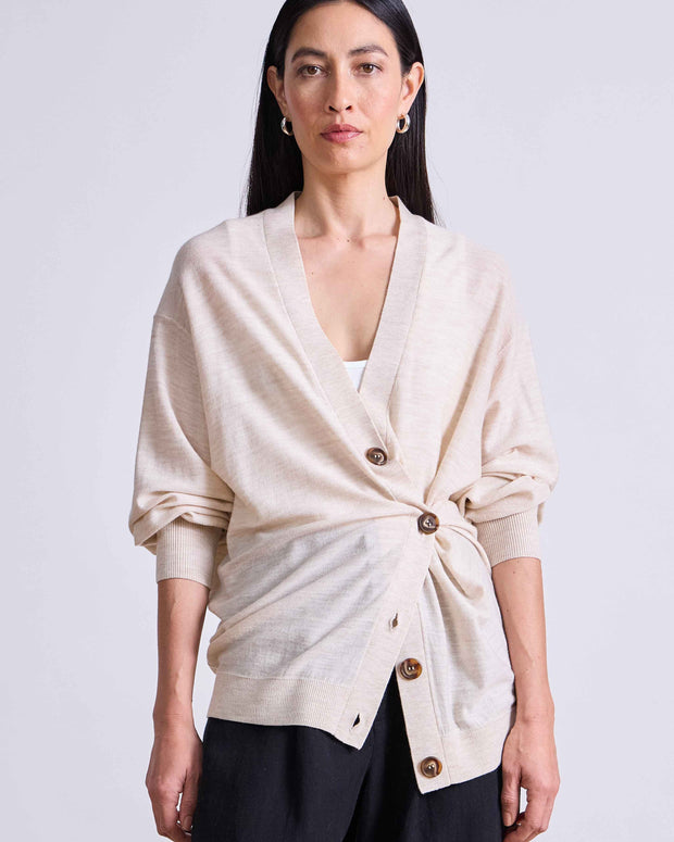 Drippy Tissue Cardigan | Oatmeal