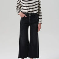 Citizens of Humanity Lyra Wide Leg Crop Jeans for Women Dark Denim Jeans