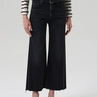 Citizens of Humanity Lyra Wide Leg Crop Jeans for Women Dark Denim Jeans