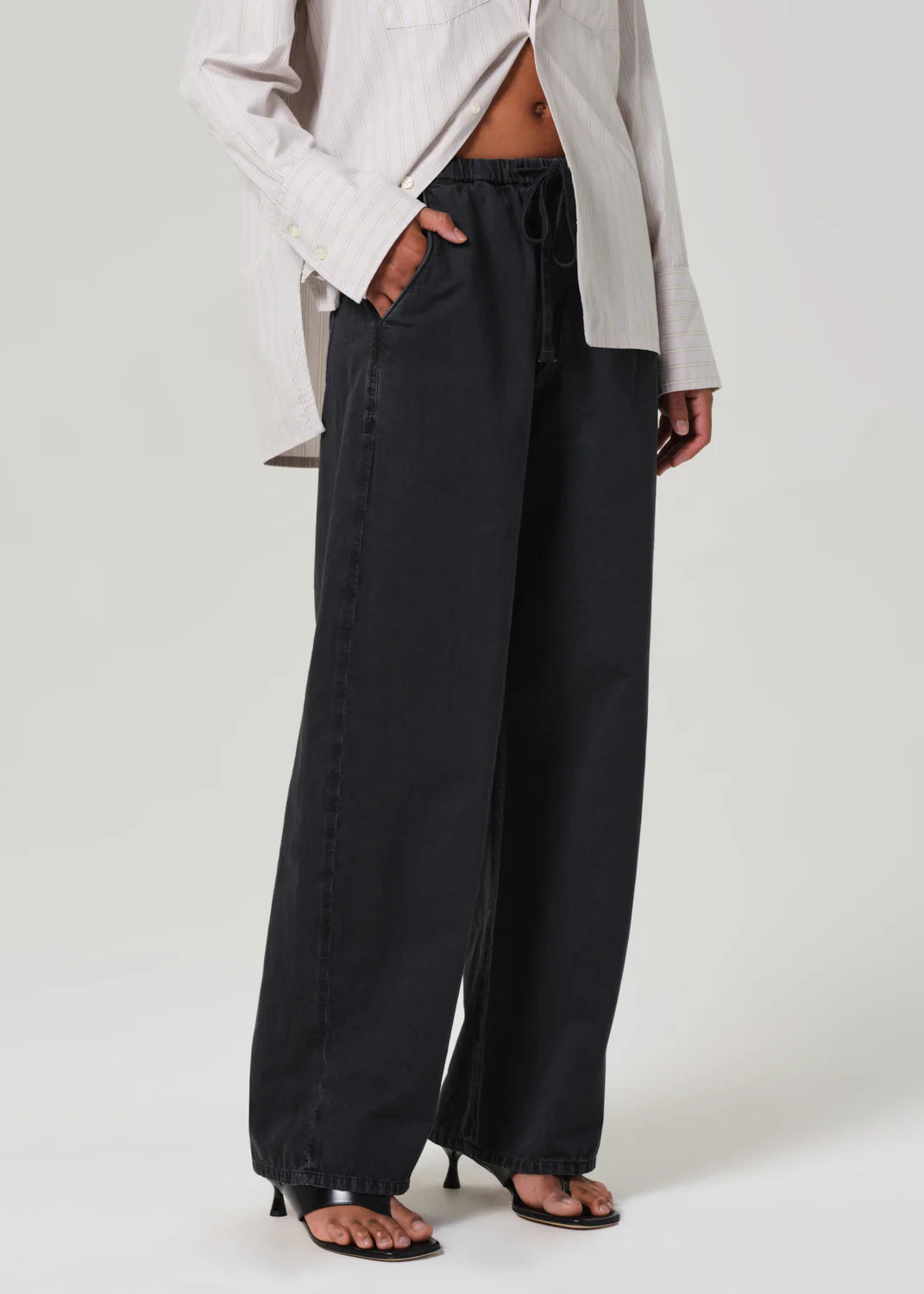 Citizens of Humanity Aurora Pull on Pant in Washed Black