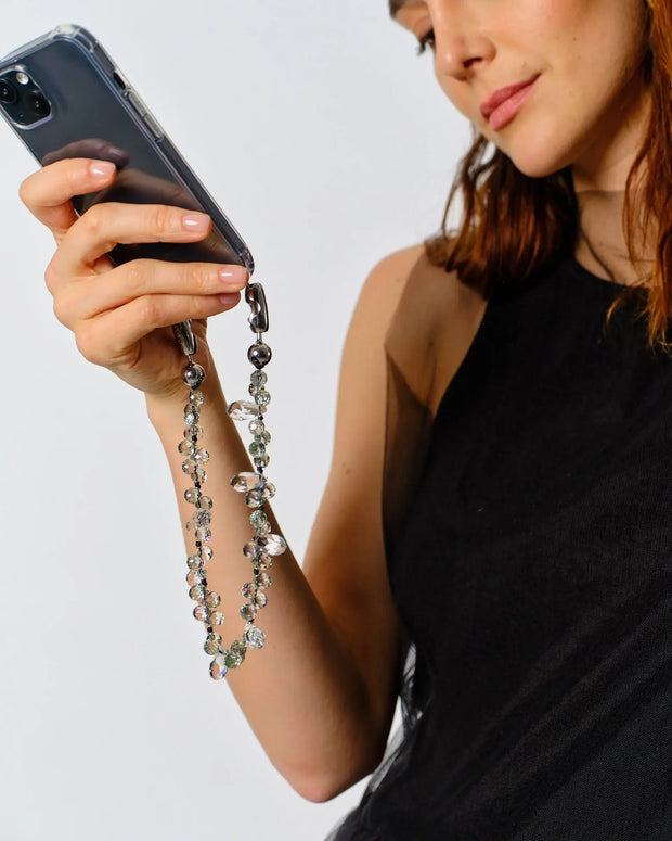 Ossa Faceted Crystal Phone Wristlet, iPhone Wristlet 
