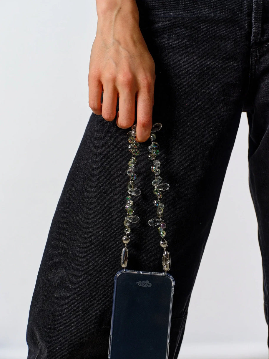 Ossa Faceted Crystal Phone Wristlet, iPhone Wristlet 