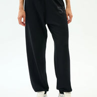Andie Oversized Fleece Varsity 59 Sweatpant | Black