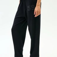 Andie Oversized Fleece Varsity 59 Sweatpant | Black