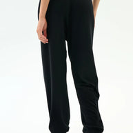 Andie Oversized Fleece Varsity 59 Sweatpant | Black