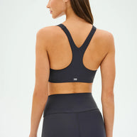 Splits59 Ella Airweight Bra in Graphite and White 