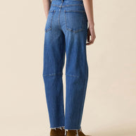 Le Jean Pixie Ankle Fray High Waisted Jeans, Cropped Jeans, Stretch Jeans, Raw Hem Jeans 