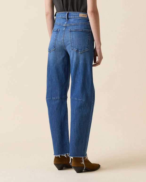 Le Jean Pixie Ankle Fray High Waisted Jeans, Cropped Jeans, Stretch Jeans, Raw Hem Jeans 