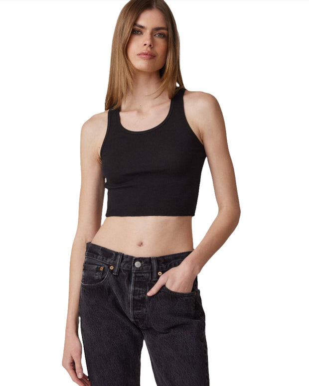 Clyque zoi black tank crop 