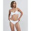 Solid and Striped Daphne Bikini Top and Bottom - Eyelet white 