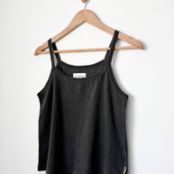 Le Bon Shoppe Organic Cotton Dana Cami Washed Black Tank