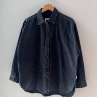 Le Bon Shoppe Theo Jacket in Washed Black Thin Denim Jacket 