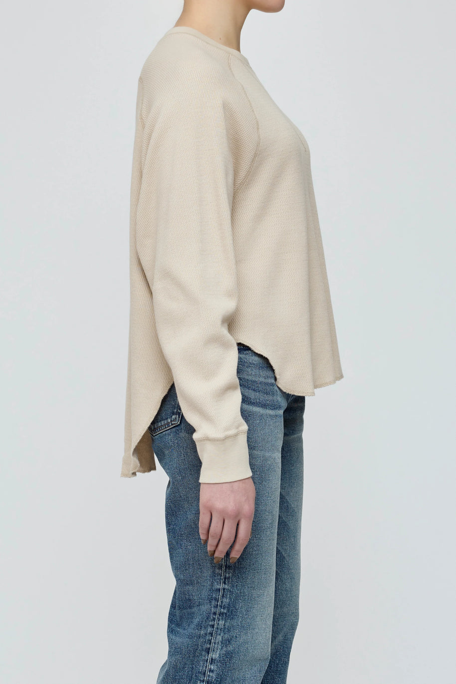 Round Hem Loose Long Tee