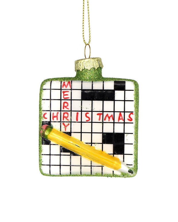 Crossword Puzzle Christmas Ornament - Personalized Christmas Ornament 