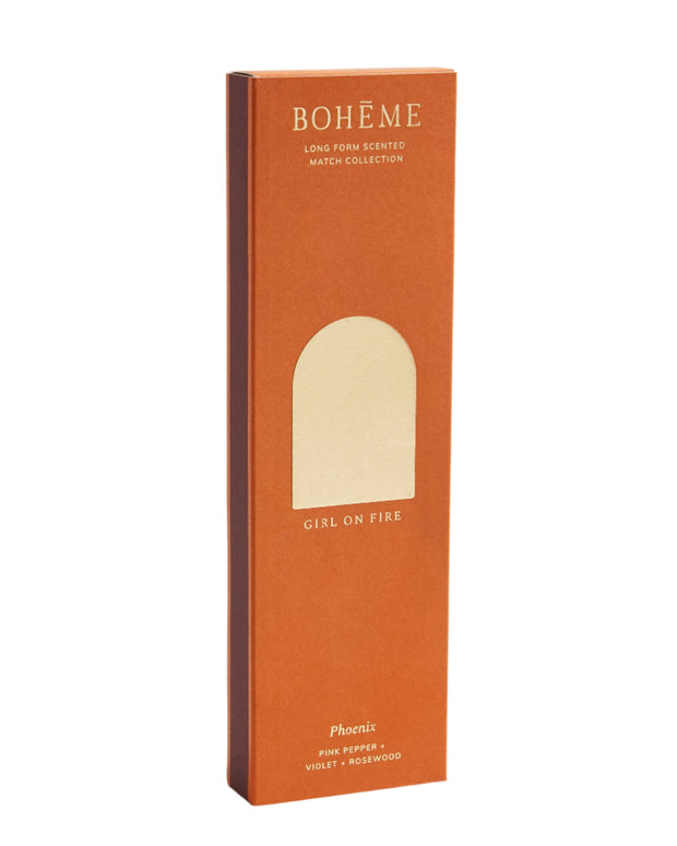 Girl on fire scented matches - phoenix bohemian fragrance - holiday gift guide 2024