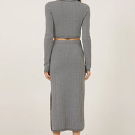 One Grey Day - Maxine top- cropped long sleeve top 