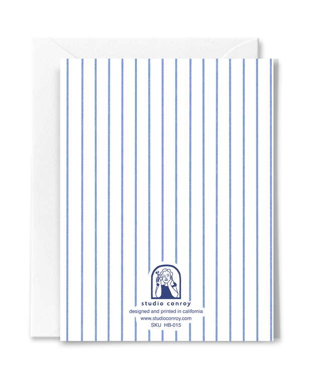 Bow and Tulip Birthday Card