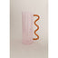 Wave Pitcher, Pink/Amber