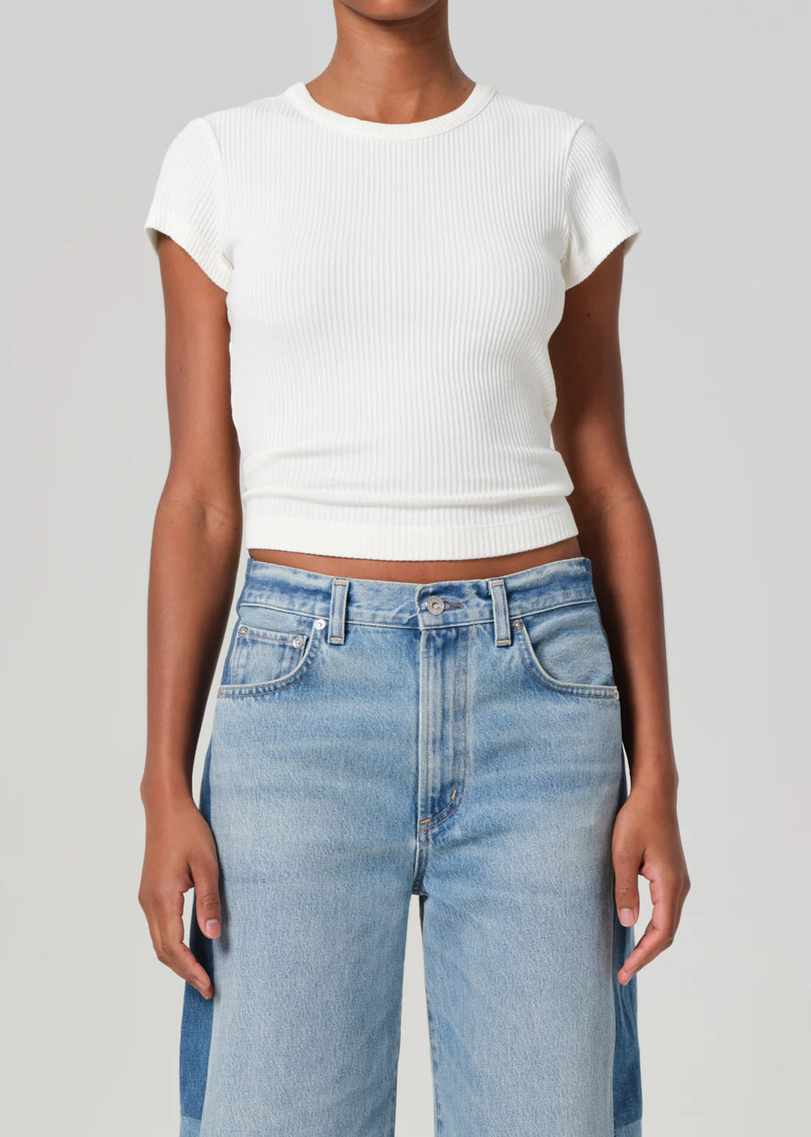 Citizens of Humanity Nello Tee in White Pashmina