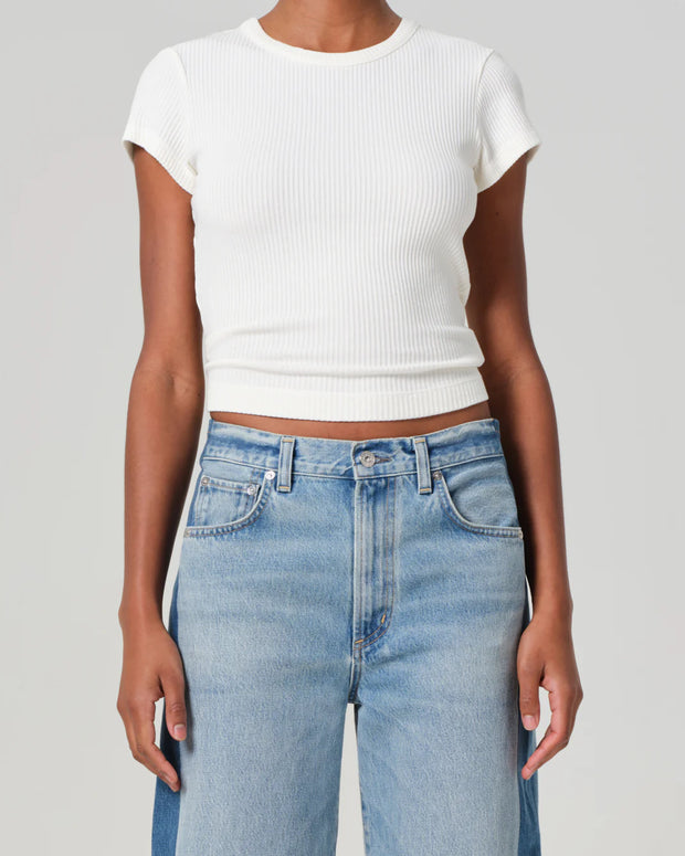 Citizens of Humanity Nello Tee in White Pashmina
