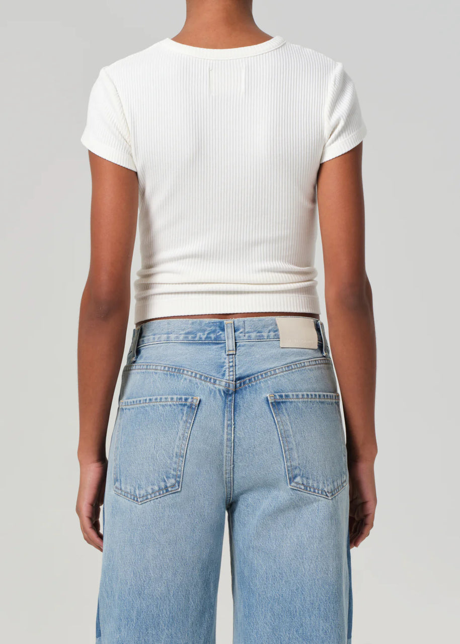 Citizens of Humanity Nello Tee in White Pashmina