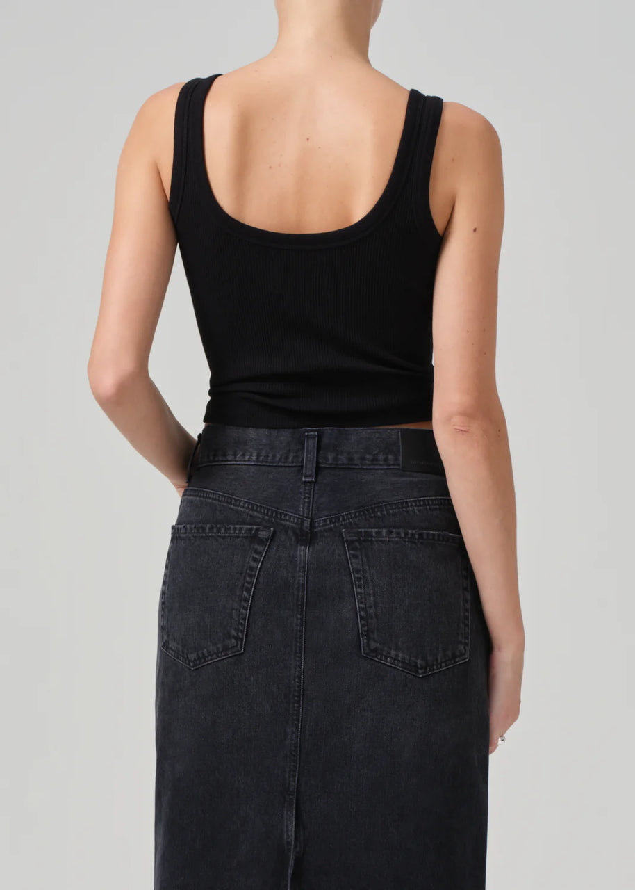 Faye tank top in black - citizens of humanity - black tank 