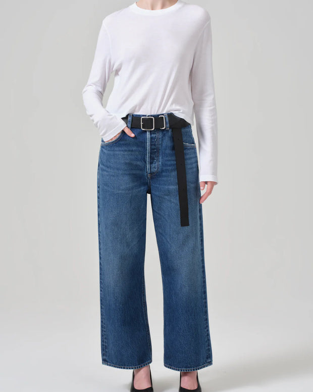Sabine Cropped Long Sleeve in White - ultra lightweight knit Sabine - super soft - long sleeve for layering