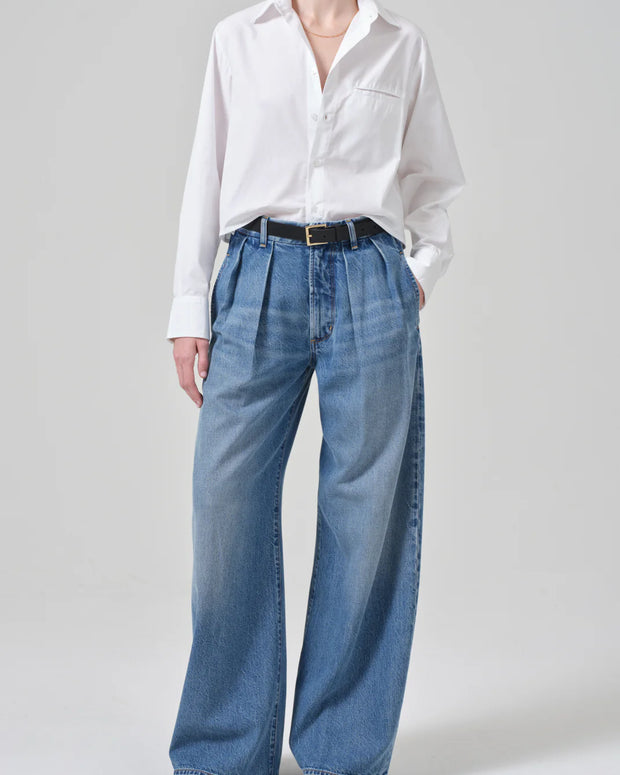 fino cropped shirt in optic white citizens of humanity - white button down cropped shirt - perfect white button down 