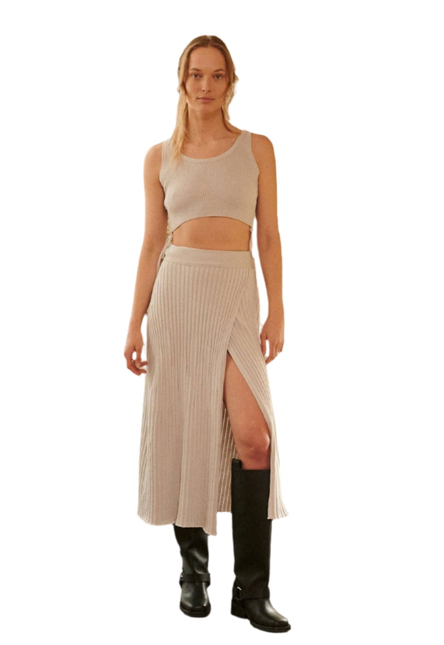 The Knotty Ones - Grey Crop Top - Cotton grey crop top