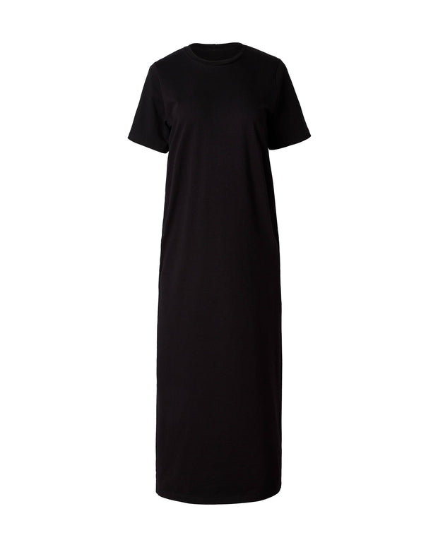 Maxi black tshirt dress clyque 