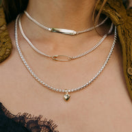 Petite Industrial Safety Pin Necklace