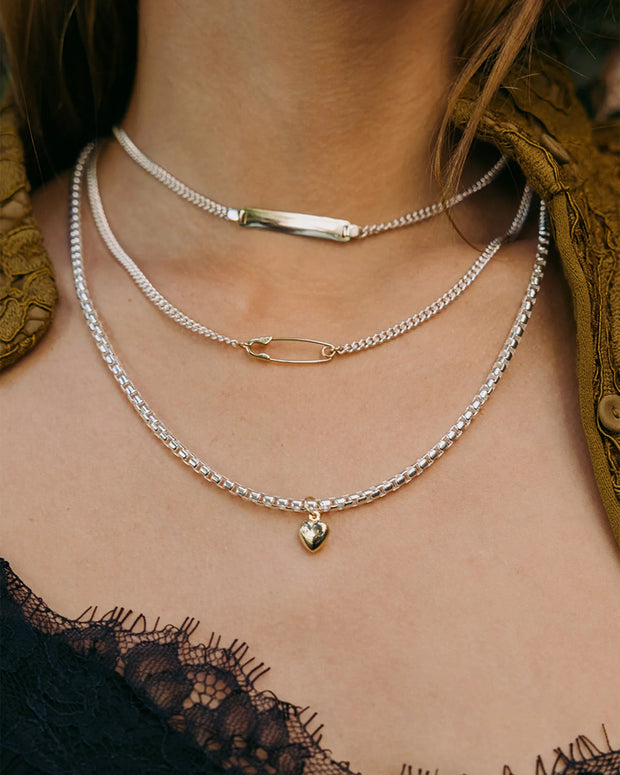 Petite Industrial Safety Pin Necklace