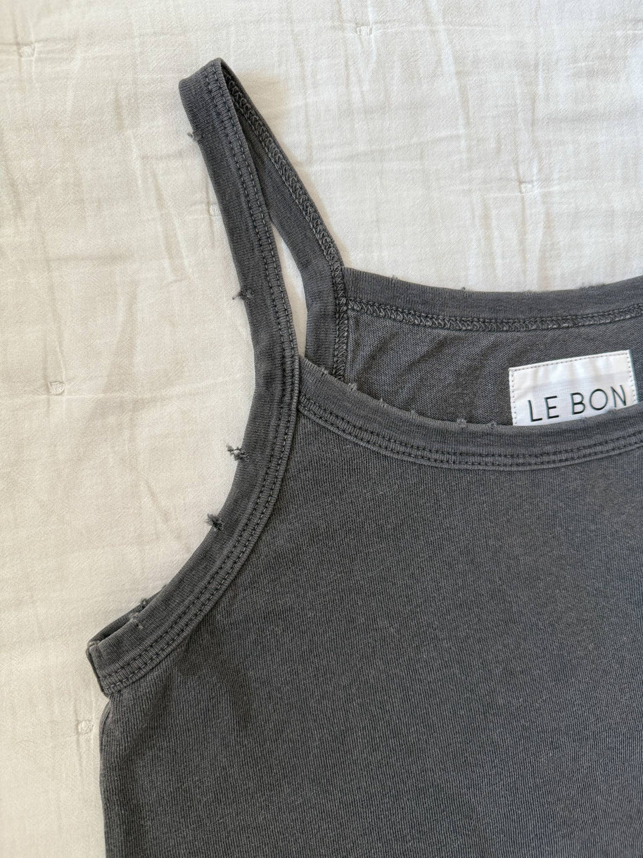 Le Bon Shoppe Organic Cotton Dana Cami Washed Black Tank