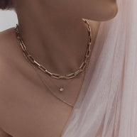 Kinn Solitaire Floating Round Diamond Necklace - Diamond Necklace 