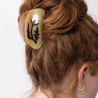 Fall Rosehip Flower Neutral Acetate Hair Claw
