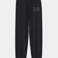 Andie Oversized Fleece Varsity 59 Sweatpant | Black