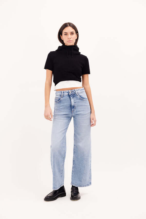 Angie Cropped Flare | Sky Blue