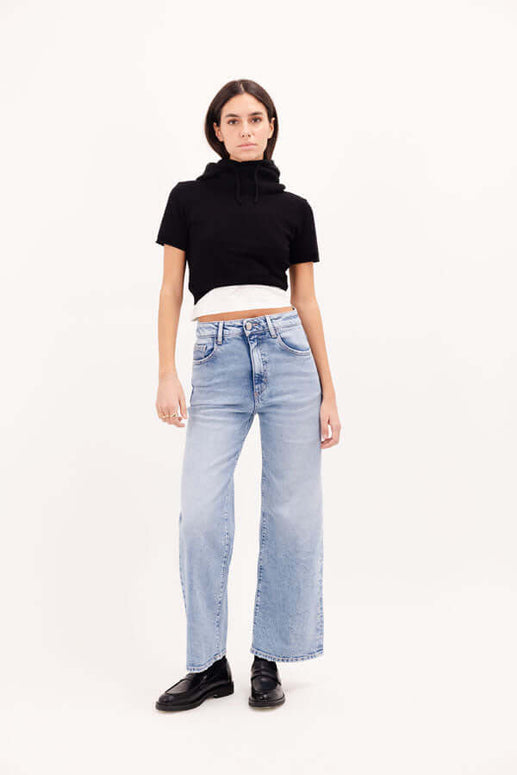 Angie Cropped Flare | Sky Blue