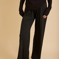 All Three Naomi Lounge Pant Black Thin Sweatpants