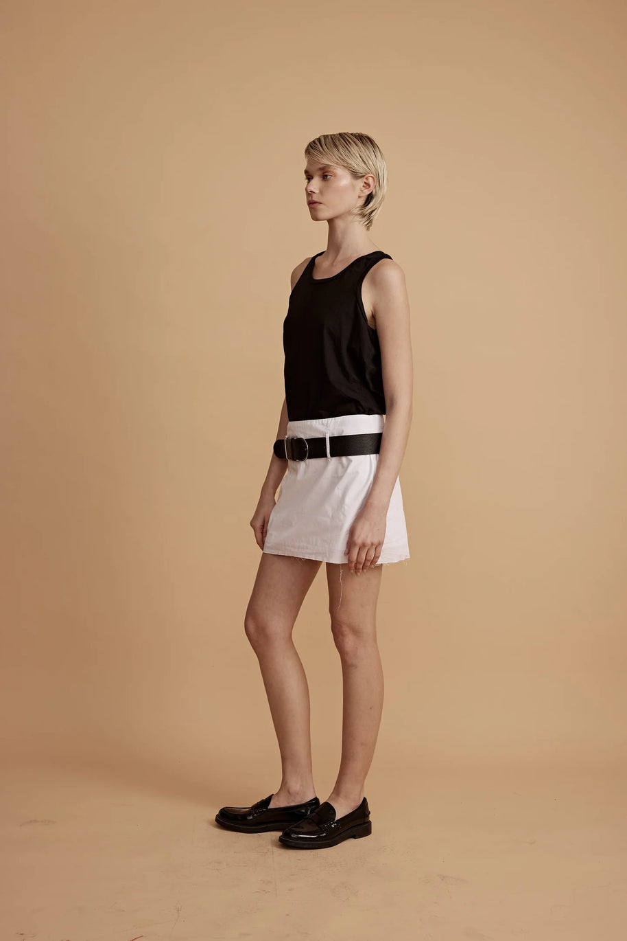 Echo Round Neck Tank Top | Black